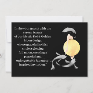 Mystic Koi & Golden Moon – Elegant Japansk Zen Ar Inbjudningar