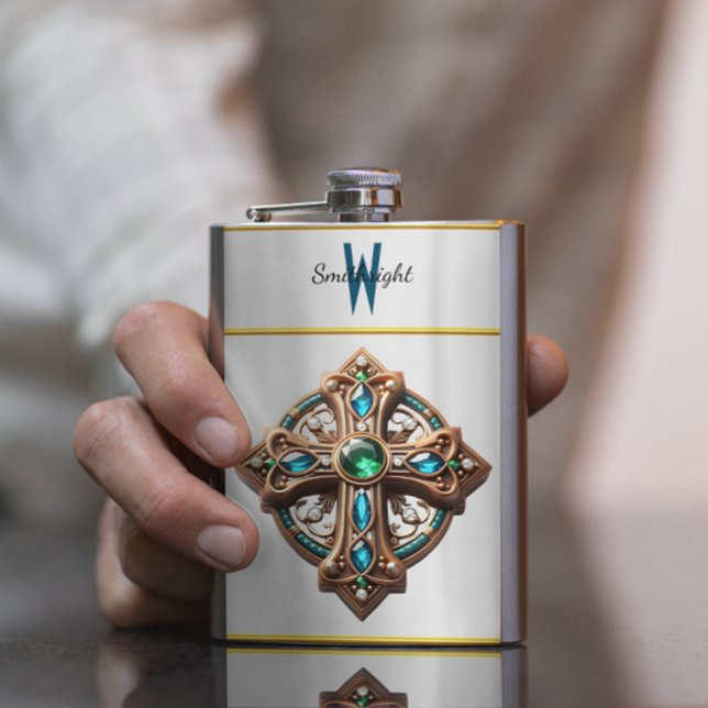 Mystic Kor brooch with Blue and Grönt Gemstones Fickplunta (Skapare uppladdad)