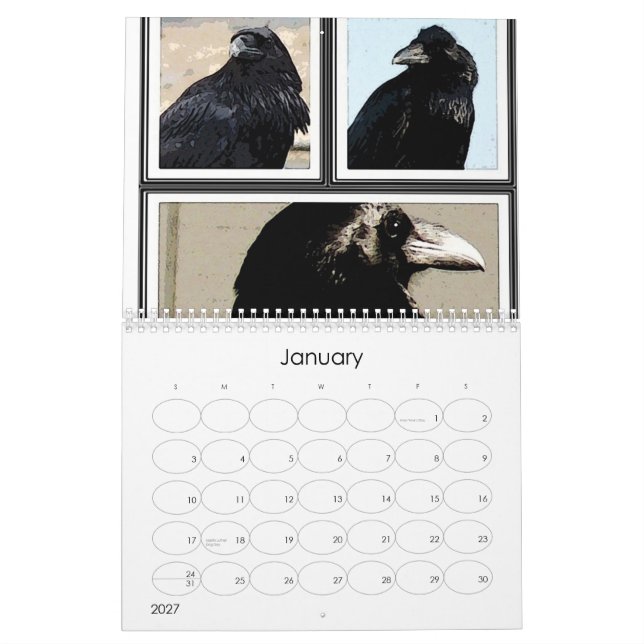 Mystic korpsvart kalender 2013 (Jan 2027)