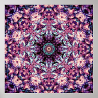 Mystic Lila Bioluminescent Kaleidoscope Art
