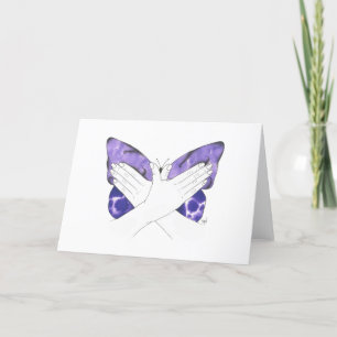 Mystic Lila Butterfly in ASL ( American Sign Lan Tack Kort