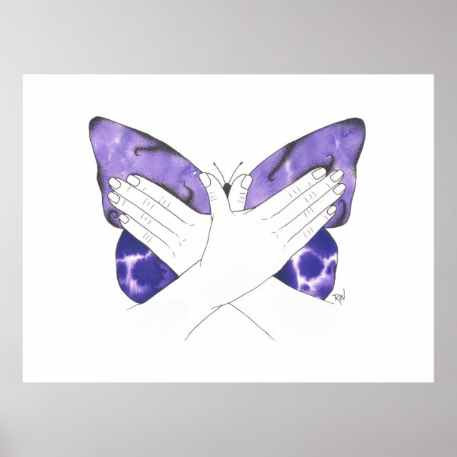 Mystic Lila Butterfly in ASL Poster (Framsidan)