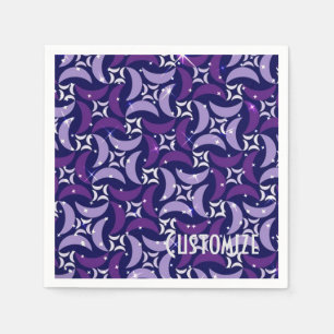 Mystic Lila Måne Mönster Napkins Pappersservett