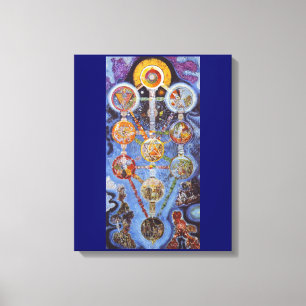Mystic Livets träd Wrapped Canvas Art