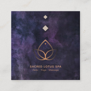 *~* Mystic Lotus Helig Geometry Alchemy Shaman Fyrkantigt Visitkort