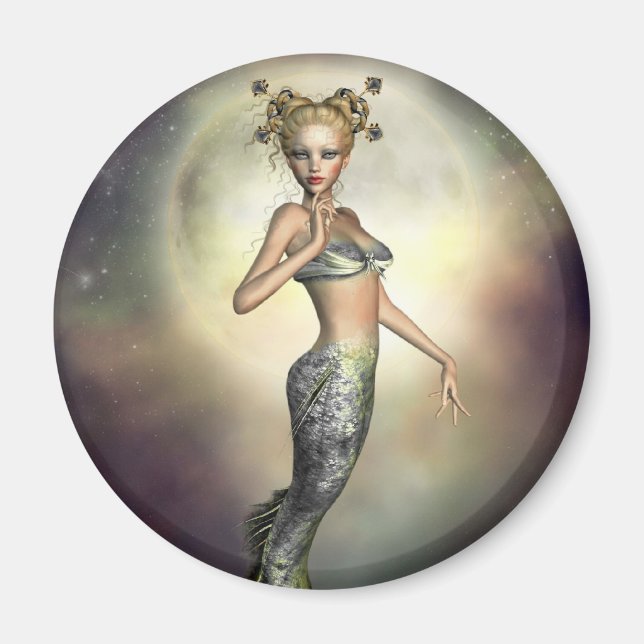 Mystic Måne Sjöjungfru Magnet (Framsidan)