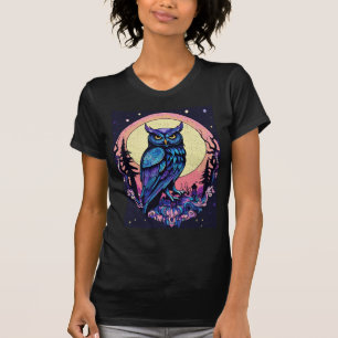 Mystic Måne Uggla TShirt Enchanting Nocvändal Stil T Shirt