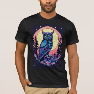 Mystic Måne Uggla TShirt Enchanting Nocvändal Stil T Shirt