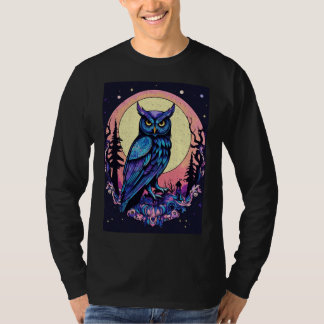 Mystic Måne Uggla TShirt Enchanting Nocvändal Stil T Shirt