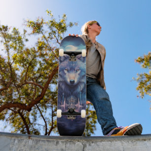 Mystic Måne Varg Guardian Mini Skateboard Bräda 18,5 Cm
