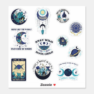 Mystic Måne Witch Sticker Pack Klistermärken