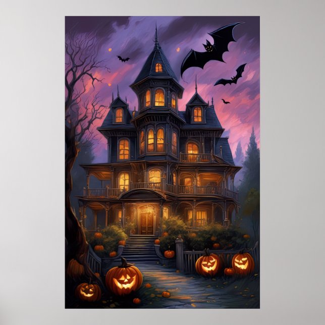 Mystic Mansion, Spooky Halloween Poster (Framsidan)