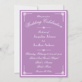 Mystic Mauve All In One RSVP Email Website Wedding Inbjudningar
