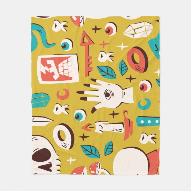 Mystic Melange: Occult Seamless Inslag Fleecefilt (Framsidan)