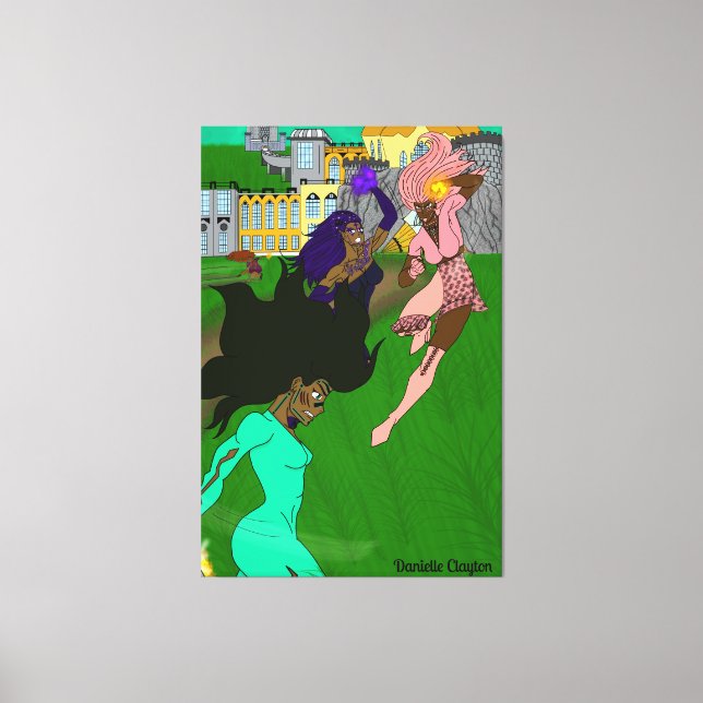 Mystic Melanin Warriors Canvastryck (Framsida)