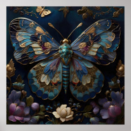 Mystic Metamorphosis - Butterfly Digital Art Poster