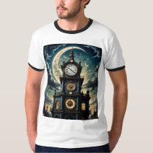 Mystic Midnight Clock Torn T Shirt