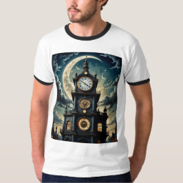 Mystic Midnight Clock Torn T Shirt