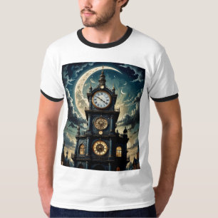 Mystic Midnight Clock Torn T Shirt