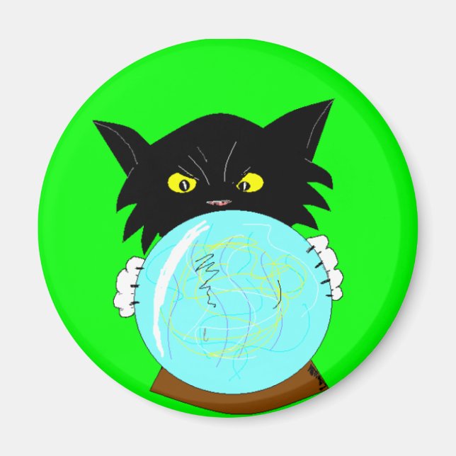Mystic Molly Spiritualist Cat Magnet (Framsidan)