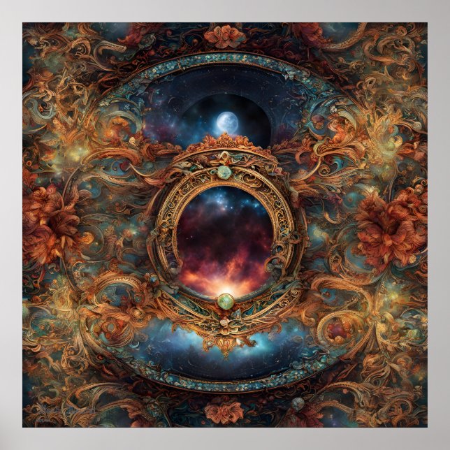Mystic Moment AI Fantasy Digital Art Print Poster (Framsidan)