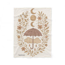 Mystic Moon Boho Rain Blanket | Add Text/Name