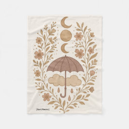 Mystic Moon Boho Rain Blanket | Add Text/Name Fleecefilt
