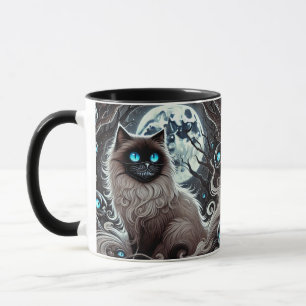 Mystic Moon Cat - Enchanted Black Cat mug Mugg