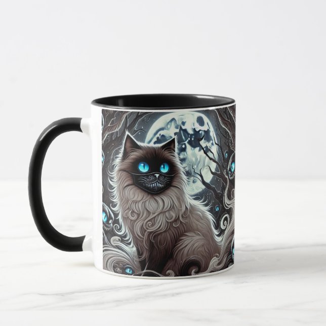 Mystic Moon Cat - Enchanted Black Cat mug Mugg (Vänster)