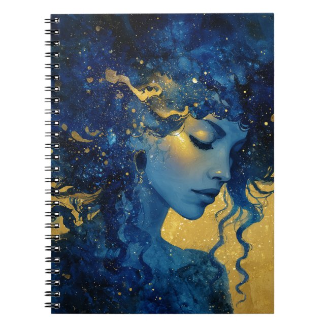 Mystic Moon Goddess Notebook  Anteckningsbok (Framsidan)