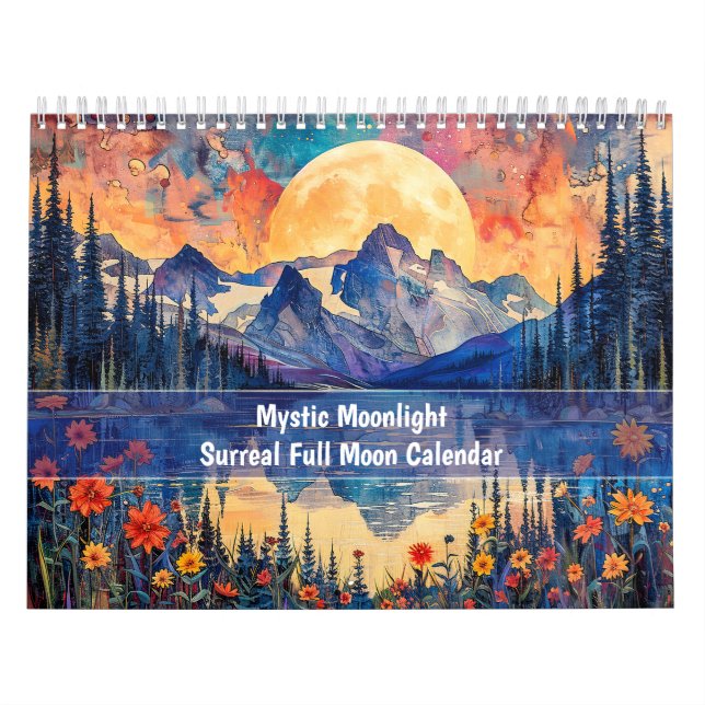 Mystic Moonlight 2026 – Surreal Full Moon Calendar Kalender (Omslag)