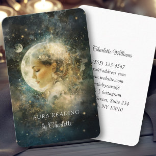 Mystic Moonlit Woman Visitkort