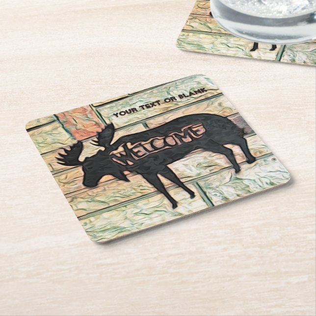 Mystic Moose Underlägg Papper Kvadrat (Vinklad)