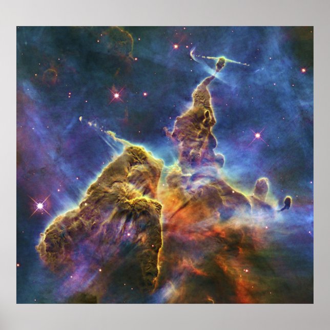 Mystic Mountain Carina Nebula HH 901 HH 902 Poster (Framsidan)