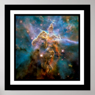 Mystic Mountain Carina-nebulosan Hubble-rymdfoto Poster