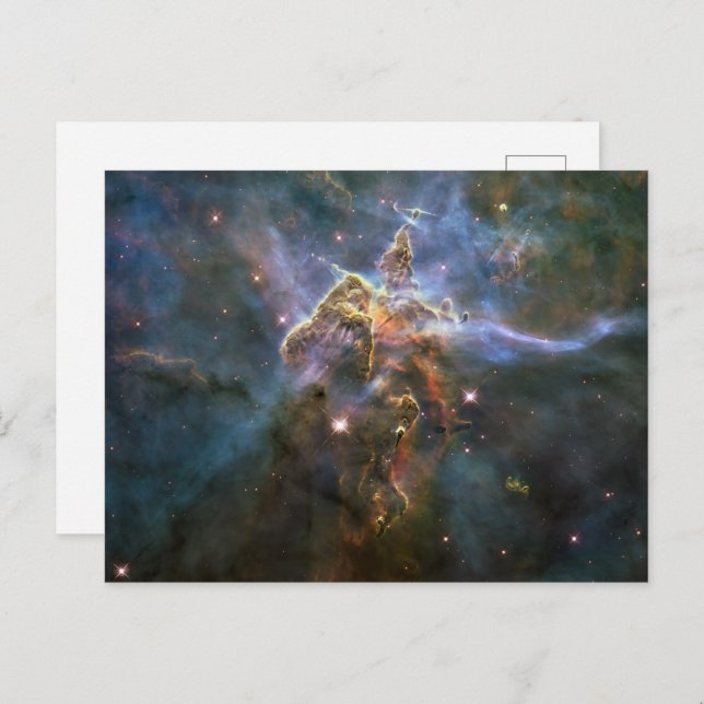 Mystic Mountain i Carina Nebula Hubble Space Helg Vykort (Fram/baksida)