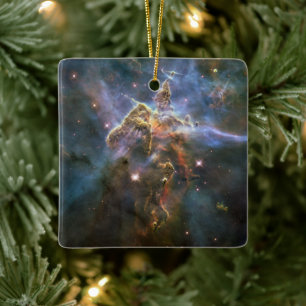 Mystic Mountain i Carina Nebula Hubble Space Julgransprydnad Keramik