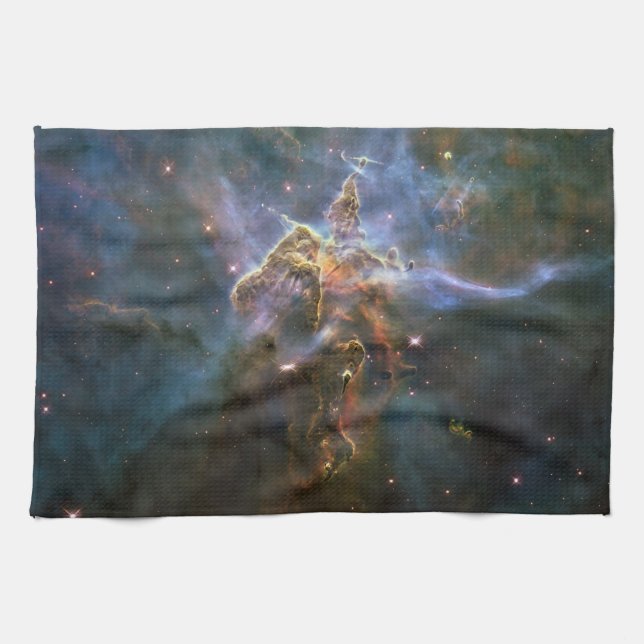 Mystic Mountain i Carina Nebula Hubble Space Kökshandduk (Horisontell)
