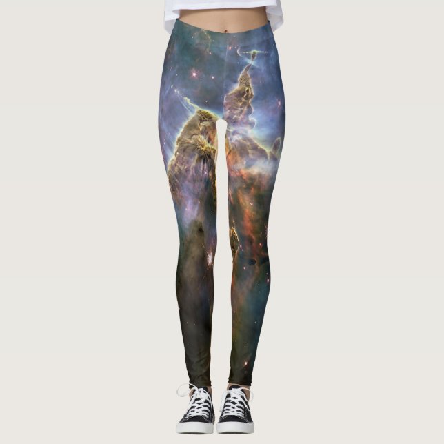 Mystic Mountain i Carina Nebula Hubble Space Leggings (Framsida)