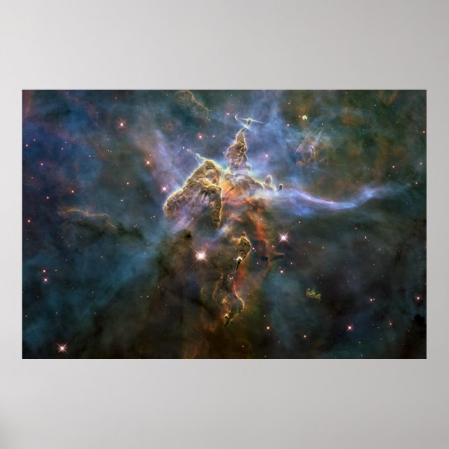 Mystic Mountain i Carina Nebula Hubble Space Poster (Framsidan)