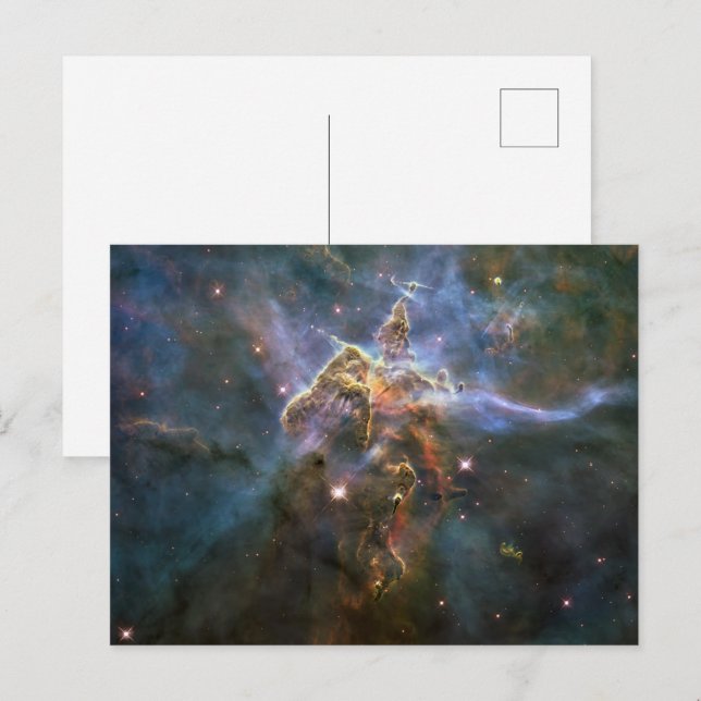 Mystic Mountain i Carinanebulosan Hubble Space Helg Vykort (Fram/baksida)