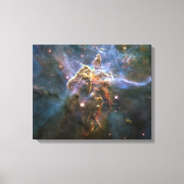 Mystic Mountain in Carina Nebula Hubble Space Canvastryck (Framsida)