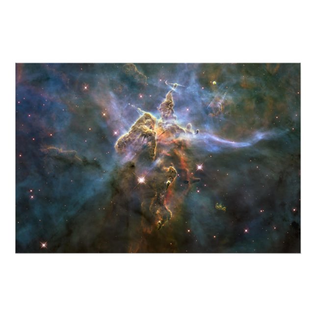 Mystic Mountain in Carina Nebula Hubble Space Fototryck (Framsidan)
