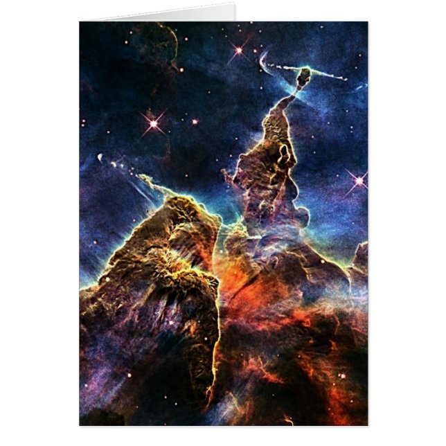 Mystic Mountain in Space NASA Hälsningskort (Framsidan)