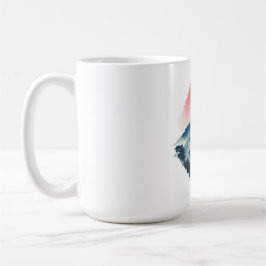 Mystic Mountain Krämröd Måne Zen Konst Kaffemugg