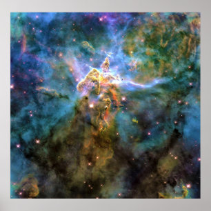 Mystic Mountain of Stigning Gas in the Carina Nebu Poster