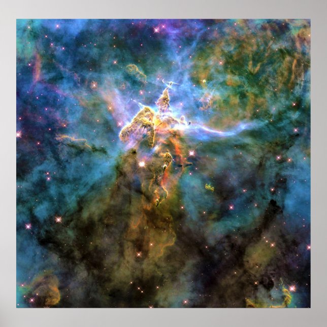Mystic Mountain of Stigning Gas in the Carina Nebu Poster (Framsidan)