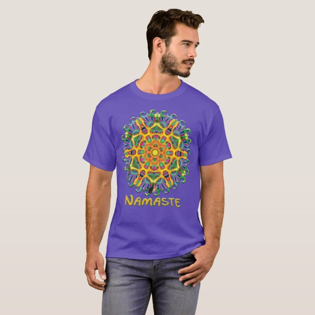 Mystic Namaste Kaleidoscope T-Shirt (Hel framsida)
