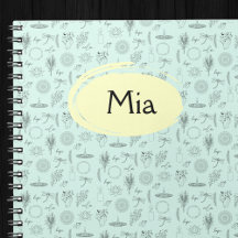Mystic Nature Symbols Notebook - Lotus, Candles