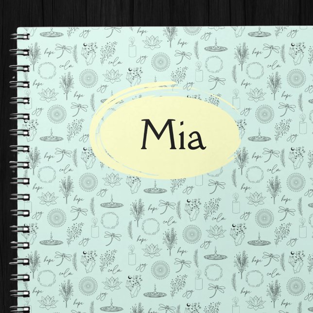 Mystic Nature Symbols Notebook - Lotus, Candles Anteckningsbok (Skapare uppladdad)